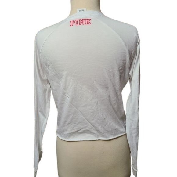 PINK Victoria's Secret XS Empire State of Mind Cropped Long Sleeve T-Shirt - Picture 3 of 6